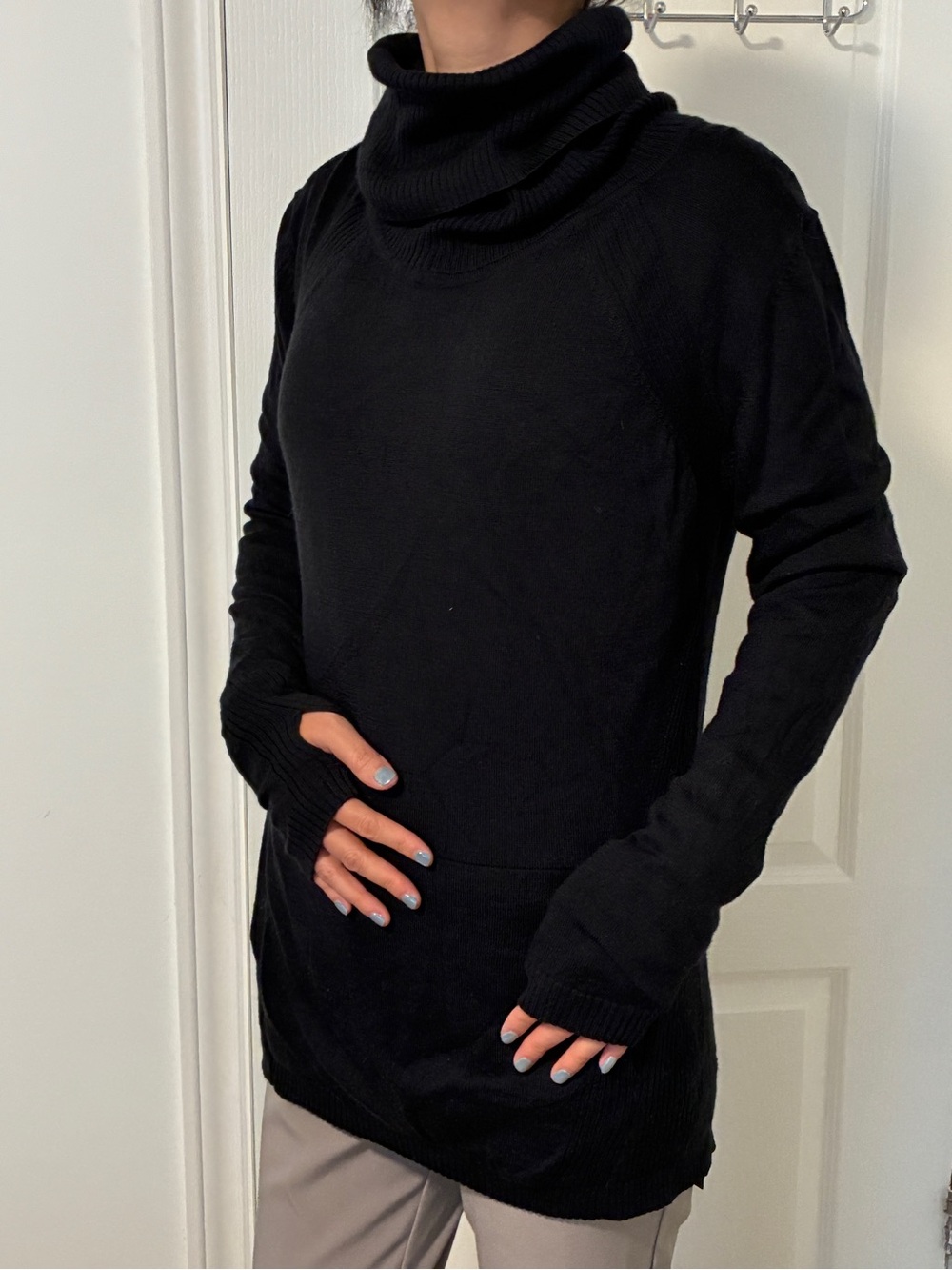 lululemon athletica Black Cowl Neck Sweater